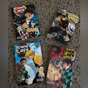 Demon Slayer English Manga Volumes 1-4